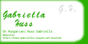 gabriella huss business card